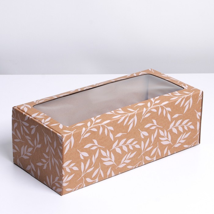 

Коробка складная с PVC-окном «Веточки», 16 × 35 × 12 см