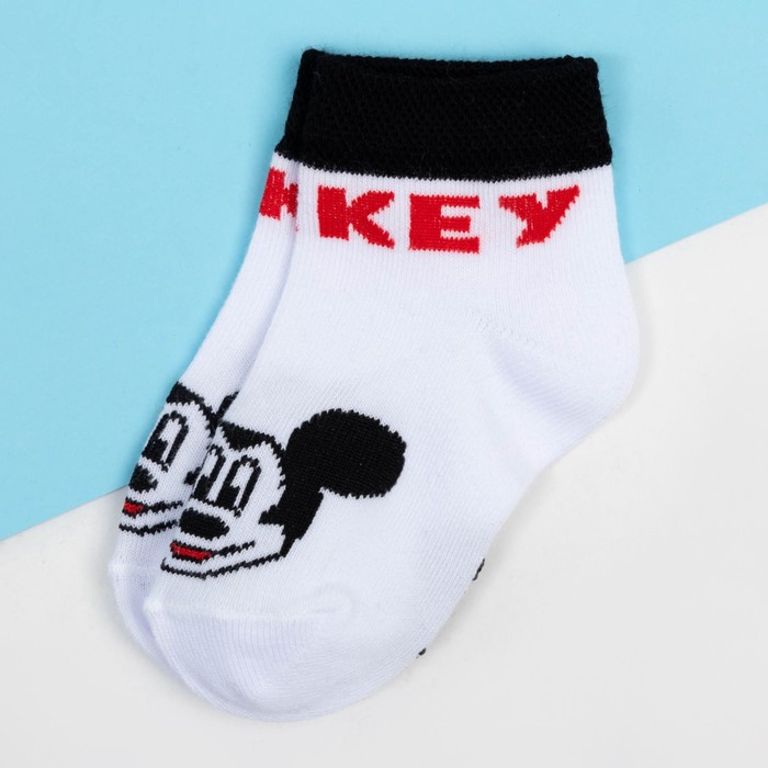Носки Mickey Mouse, Микки Маус, белый, 8-10 см игрушка мягкая микки маус mickey mouse весенний наряд