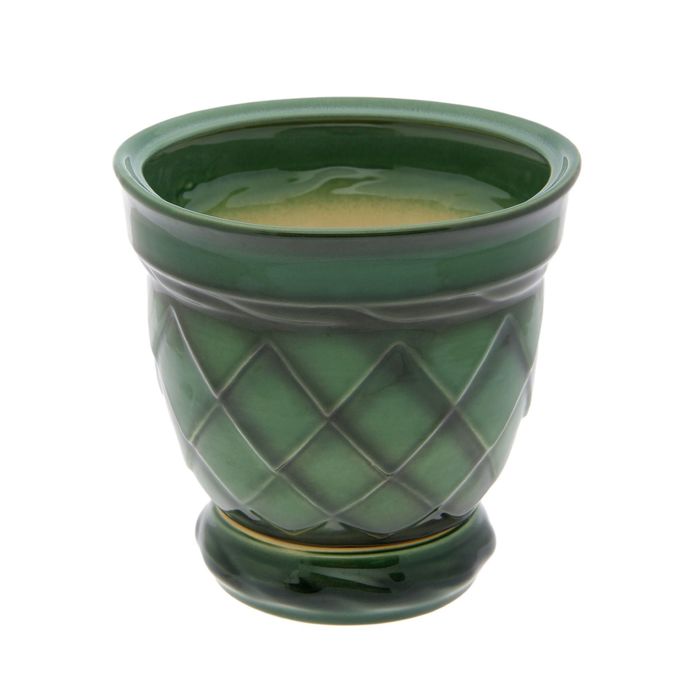 Кашпо "Ромб" зелёное 4 л