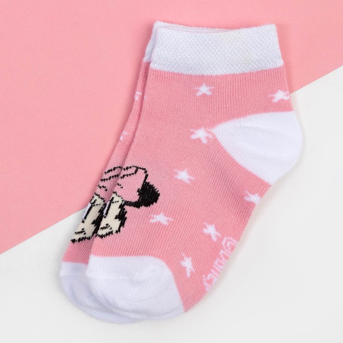Носки Minnie, Минни Маус, розовый, 6-8 см