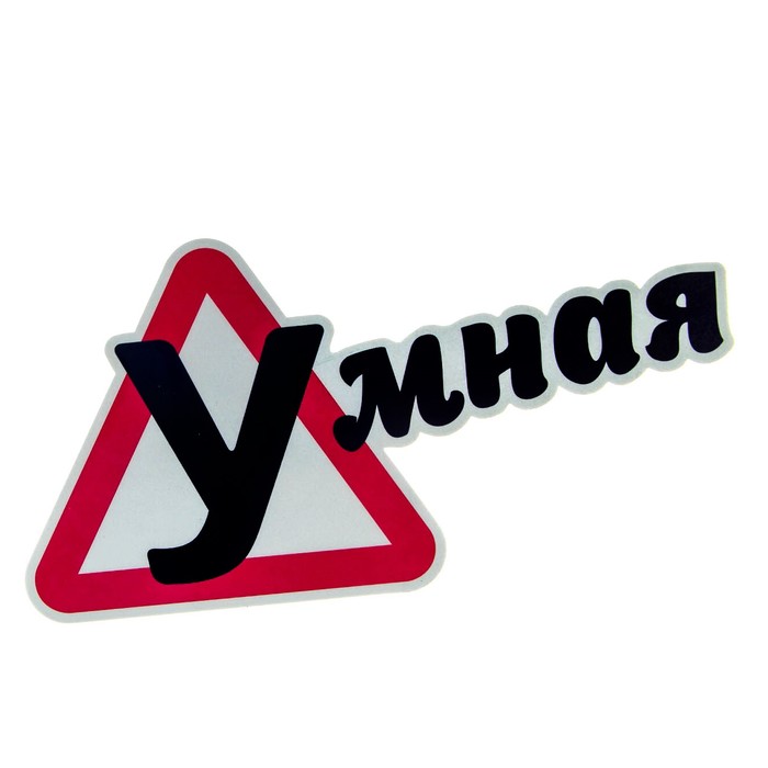 Наклейка на авто светоотражающая "Умная"