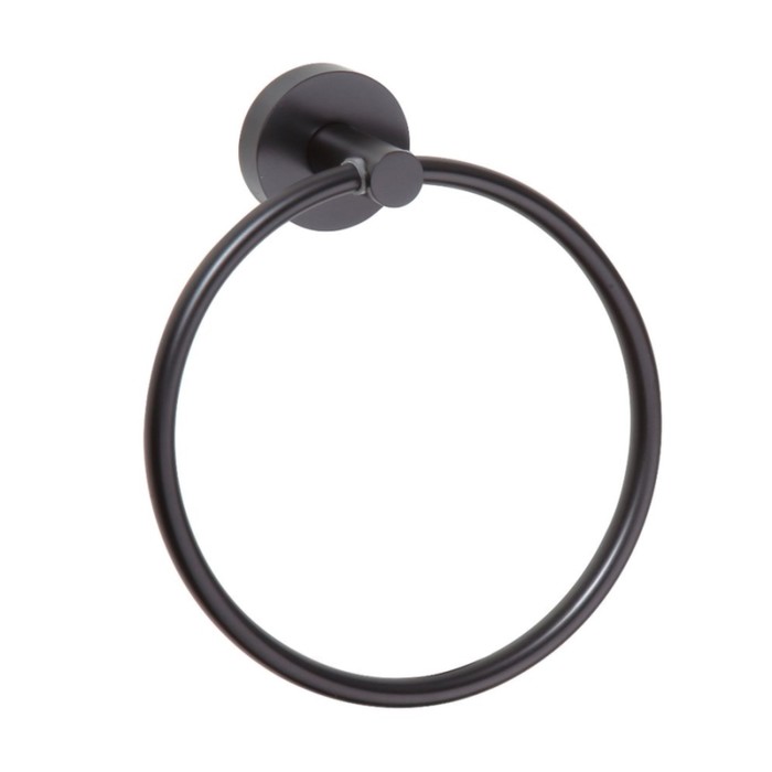 фото Полотенцедержатель x-round black в виде кольца, цвет чёрный sapho