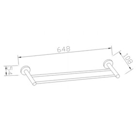

Полотенцедержатель Samba двойной, 600 мм, цвет хром