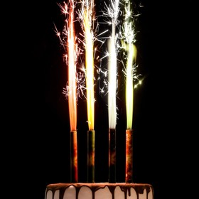 Набор тортовых свечей фонтанов "Неон", 12,5 см, 4 шт, цветное пламя