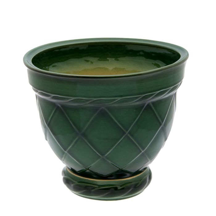 Кашпо "Ромб" зелёное 14 л