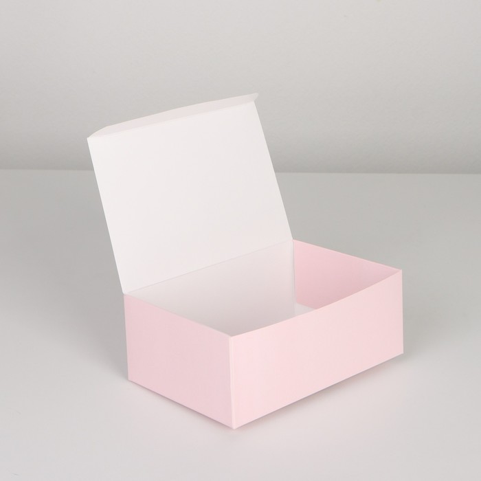 

Коробка сборная «Розовая», 18 × 12 × 8 см