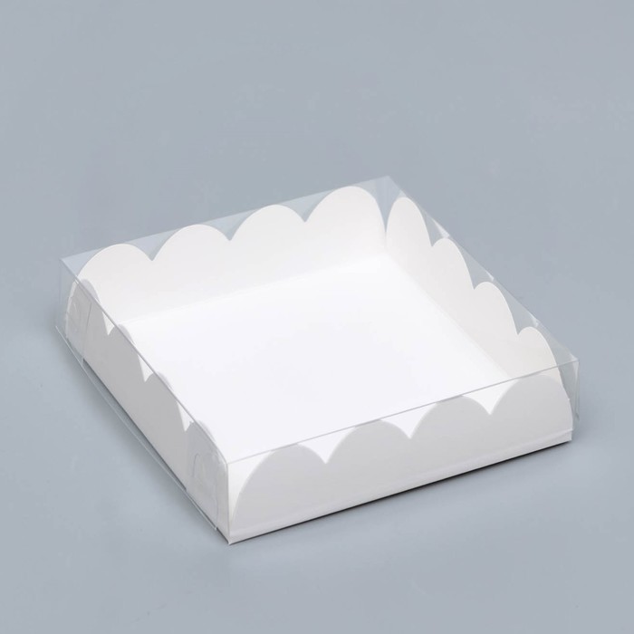 Коробочка для печенья, белая, 12 х 12 х 3 см коробочка для печенья прекрасный вечер 12 х 12 х 3 см 1 шт