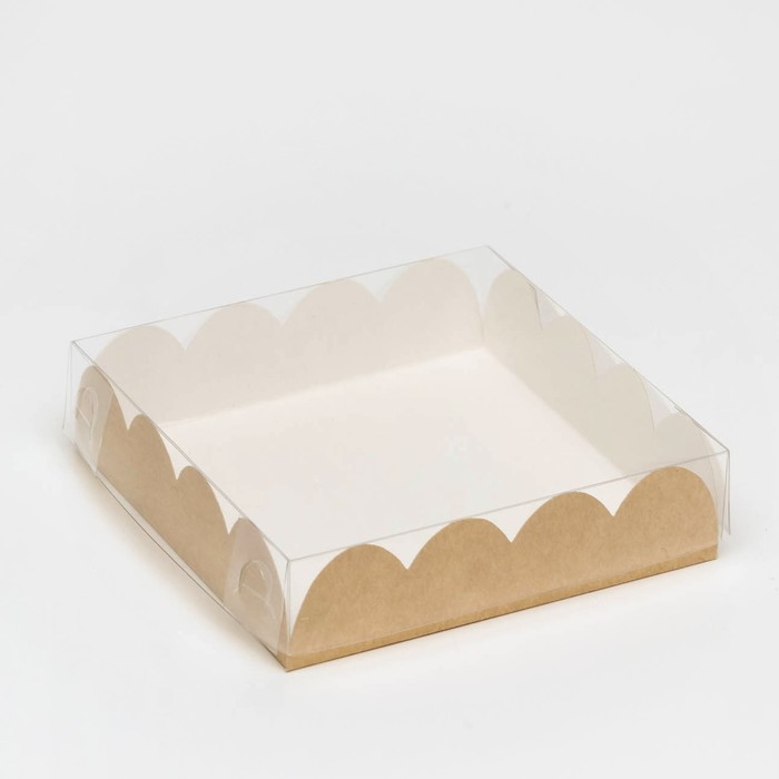 Коробочка для печенья, крафт, 12 х 12 х 3 см коробочка для печенья праздник любви 12 х 12 х 3 см