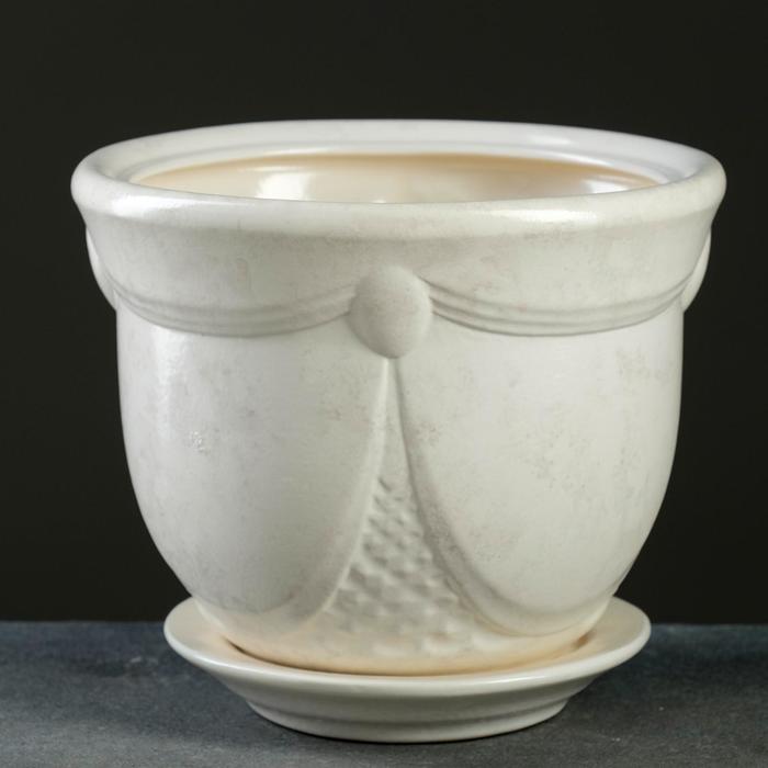 Кашпо "Аква" белое 1,8 л