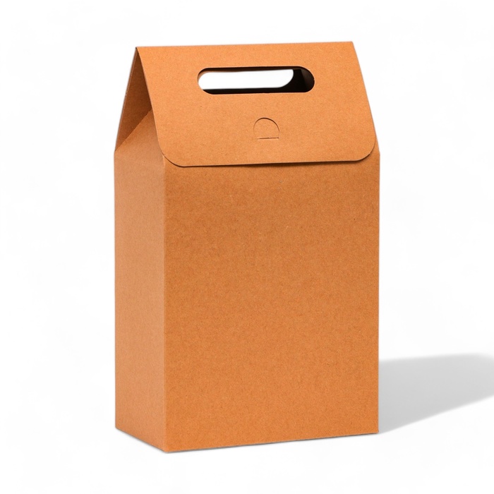 Коробка-пакет с ручкой, крафт, 27 х 16 х 9 см коробка пакет с ручкой крафт 26 х 19 х 9 см