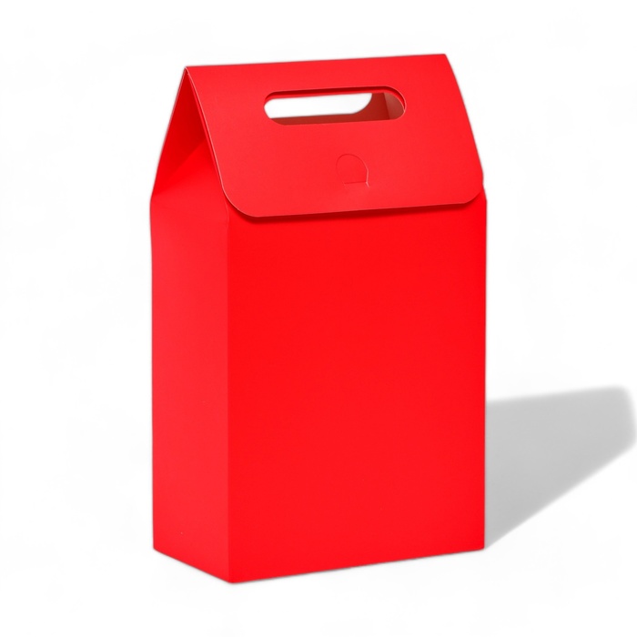 Коробка-пакет с ручкой, красная, 27 х 16 х 9 см коробка пакет с ручкой крафт 26 х 19 х 9 см