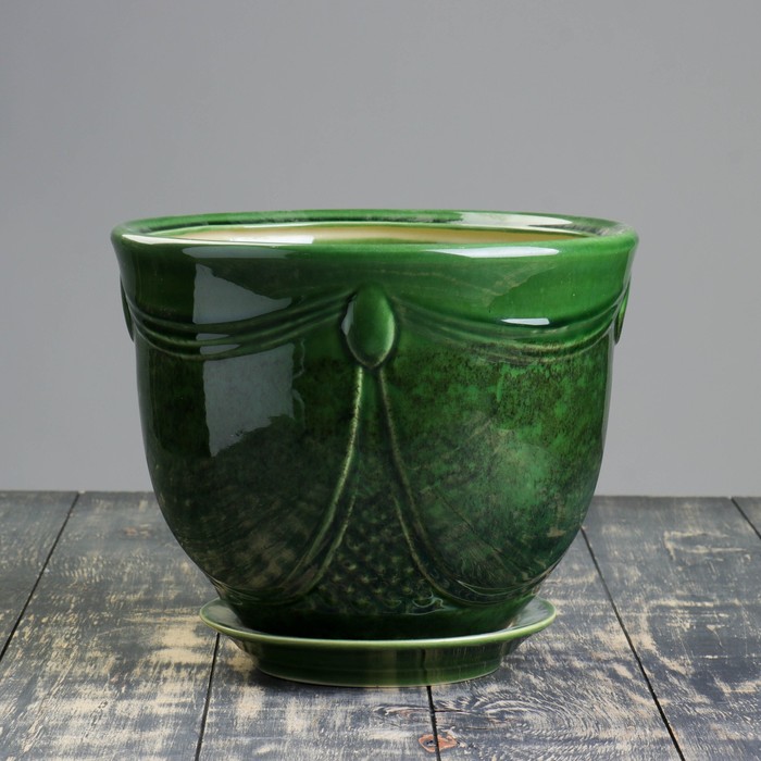 Кашпо "Аква" зелёное 8 л