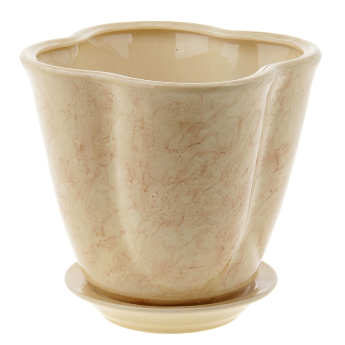 Кашпо "Дези" бежевое 3,5 л