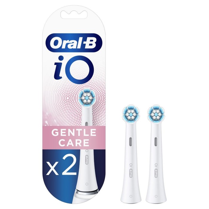 Насадки для зубных щеток Oral B iO Gentle Care, мягкая, 2 шт, индиктор износа, белые