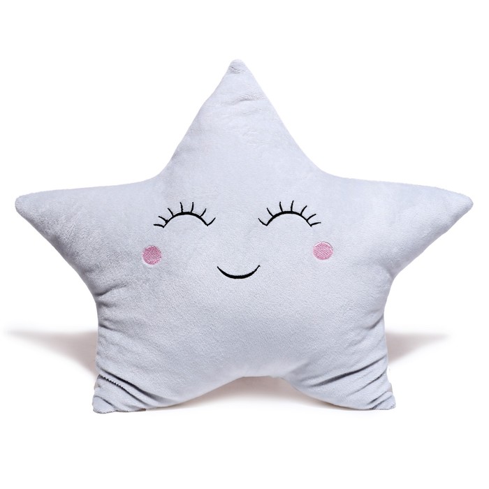 Мягкая игрушка-подушка «Звезда» серая, 40 см