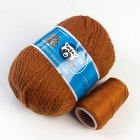 

Пряжа "Mink wool" 90% пух норки,10% полиамид 350м/50гр + нитки (846- горчица)