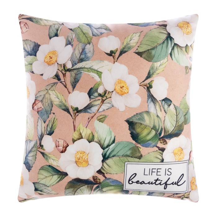 

Подушка Этель "Life is beautiful" 40х40 см, 100% п/э