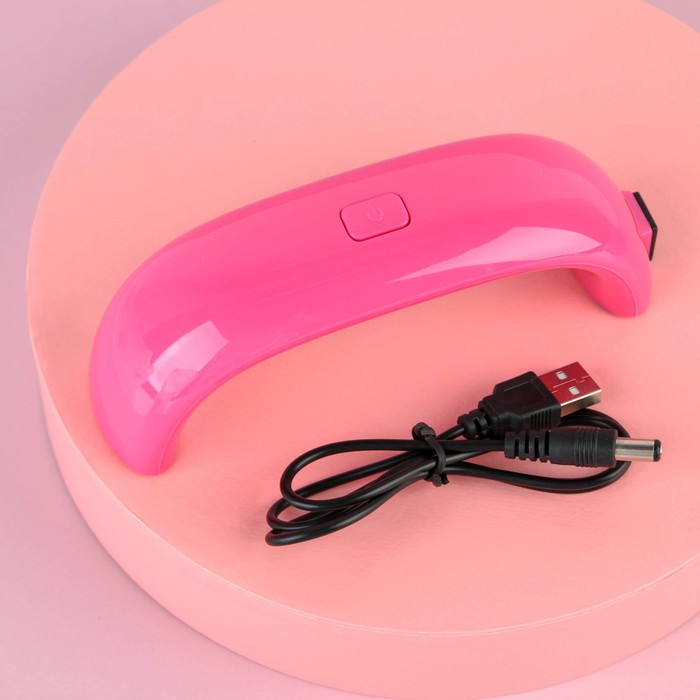 фото Led-лампа для сушки ногтей, 9 вт, usb, цвет розовый beauty fox