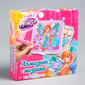 

Алмазная мозаика на шкатулке феи ВИНКС: Блум 14*13,6 см