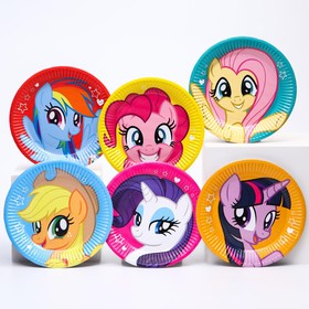 

Набор бумажной посуды "С днем рождения!", My Little Pony, на 6 персон