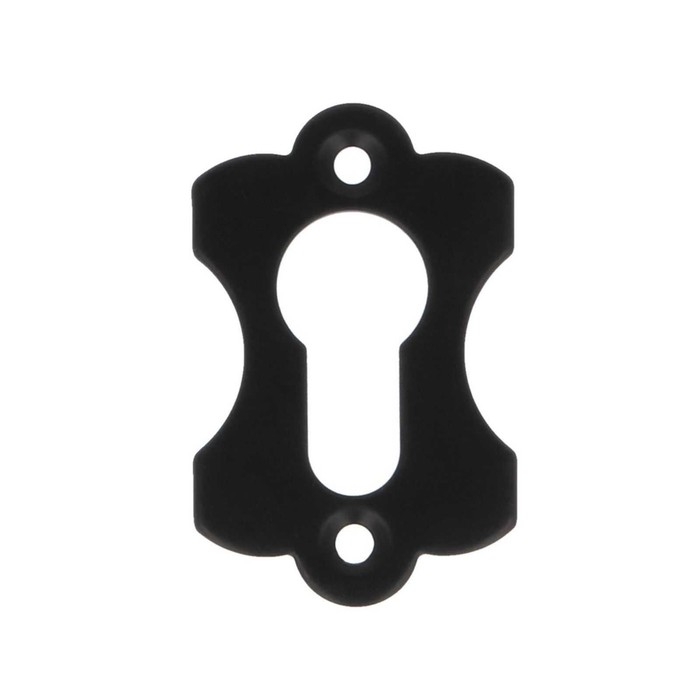 фото Накладка декоративная под евроцилиндр, 60 × 40 × 5 мм, сталь, цвет чёрный amig