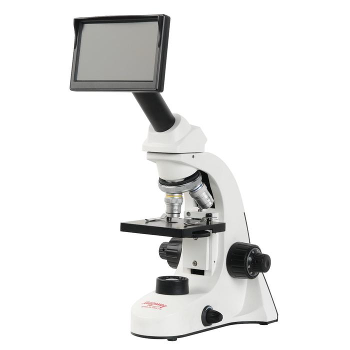 Микроскоп школьный Эврика 40×-1280х, LCD, цифровой микроскоп школьный эврика 40х 1280х с видеоокуляром в кейсе