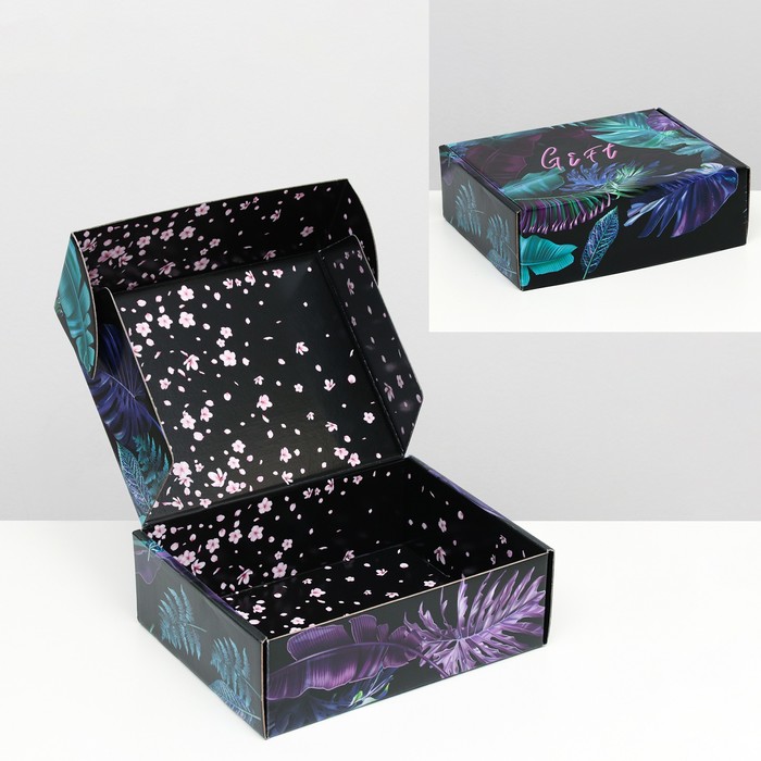 подарочная коробка двусторонняя краски 27 х 21 х 9 см Подарочная коробка двусторонняя Gift 27 х 21 х 9 см