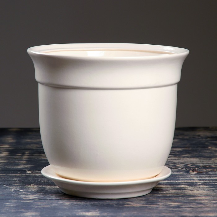 Кашпо "Идея" белое 5,5 л