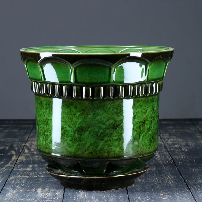 Кашпо "Фиеста" зелёное 10 л