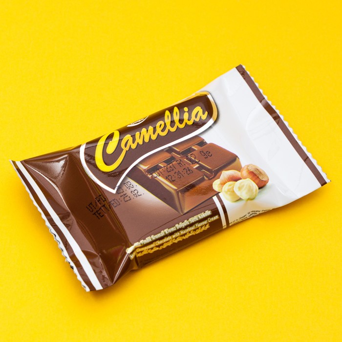 

Молочный шоколад Camelia c начинкой из крема со вкусом фундука 22г