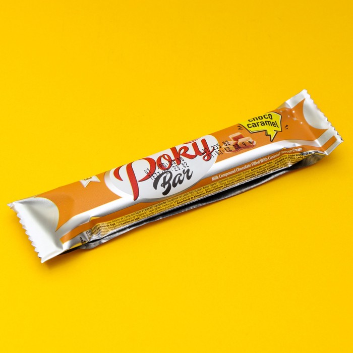 

Молочный шоколад Pokybar с начинкой сливок и со вкусом карамели 22г