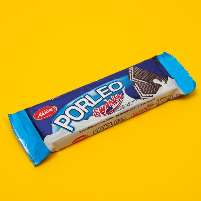 

Шоколадные вафли Porleo с молочным кремом, 40 г