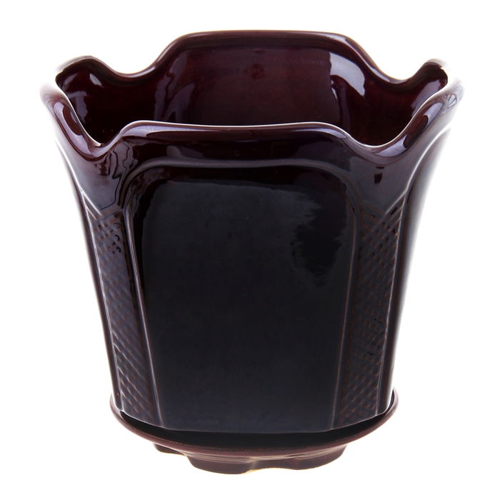 Кашпо "Готика" коричневое 3,6 л