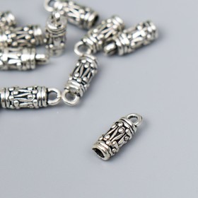 Концевик металл для творчества 'Шарики и петельки' серебро G077B768 1,3х0,5 см Ош