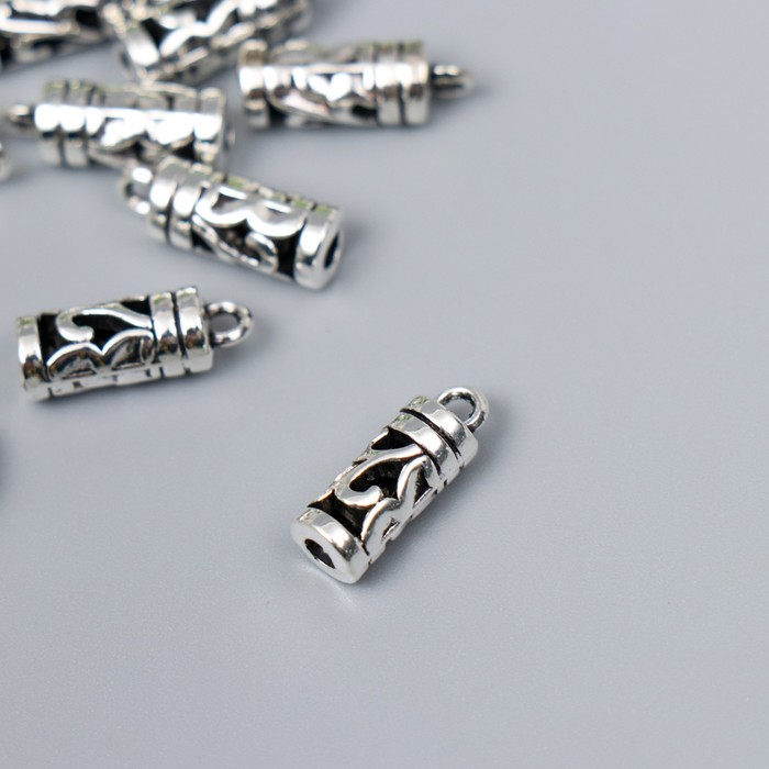 Концевик металл для творчества Веточка серебро G152B759 1,6х0,6 см