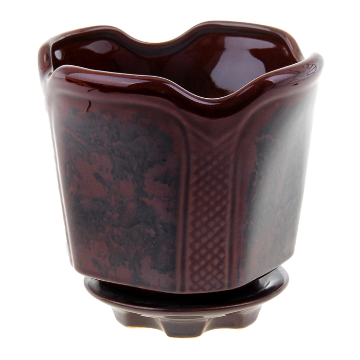 Кашпо "Готика" коричневое 1,4 л
