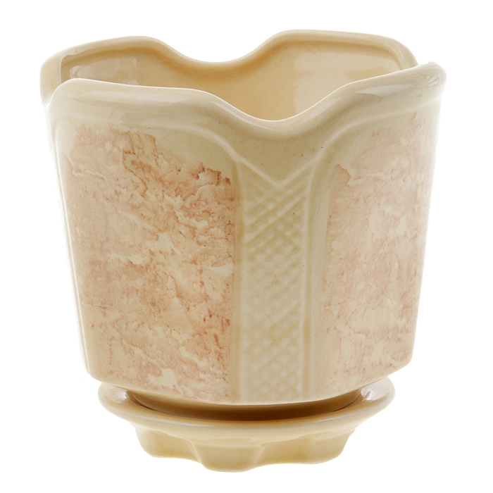 Кашпо "Готика" бежевое 1,4 л