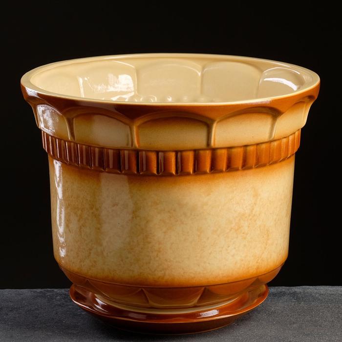 Кашпо "Фиеста" бежевое 17 л