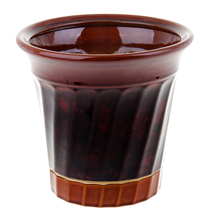 Кашпо "Волна" коричневое 3,5 л