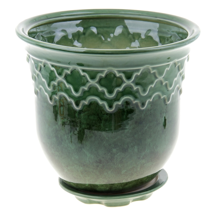 горшок цветочный Юта №2 5,5л 21*25см 1сорт зеленый