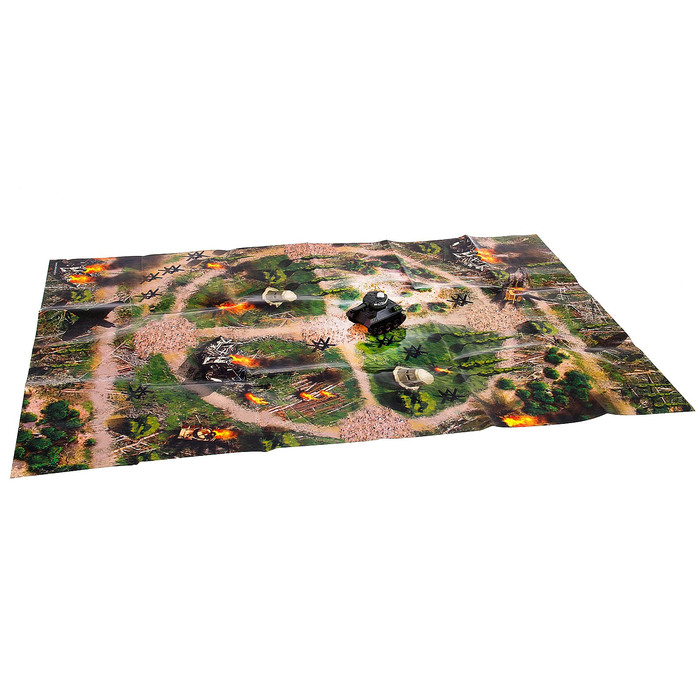 Танк радиоуправляемый "Т-34", светозвуковые эффекты, 1:48, в комплекте: игровые карточки и поле боя