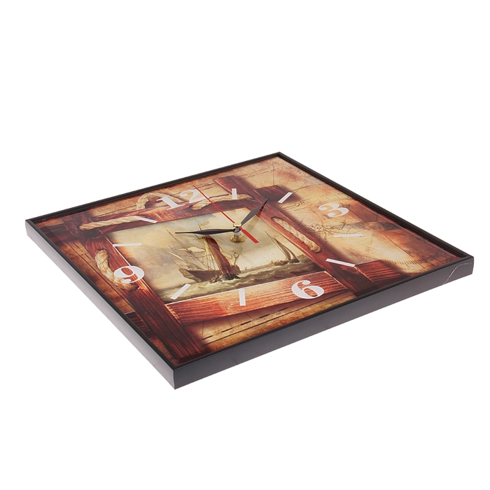 Настенные часы-картина в раме "Серия Эпатаж. Морская романтика", 30 × 30 см