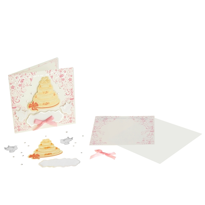 Набор свадебных приглашений скрапбукинг "Свадебный торт"