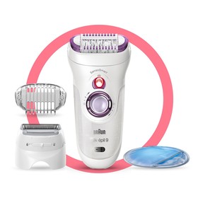 

Эпилятор Braun Silk-epil 9 SensoSmart 9/710, 3 насадки, 40 пинцетов, type 5378, белый