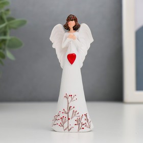 Сувенир полистоун "Безликий ангел с сердцем, платье с веточками" МИКС 10 см от Сима-ленд