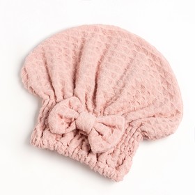 

Шапочка для ванной, бани и сауны Этель "Plain" цв. пудровый, 30*25 см, 100% п/э