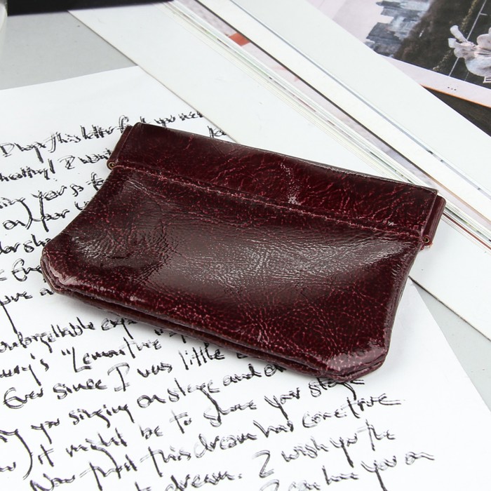 Футляр для монет, цвет бордовый