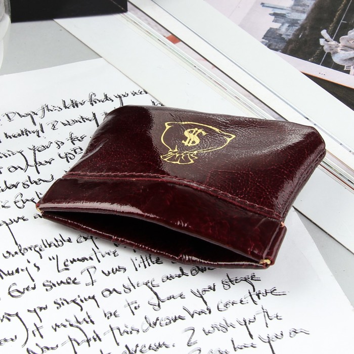 Футляр для монет, цвет бордовый