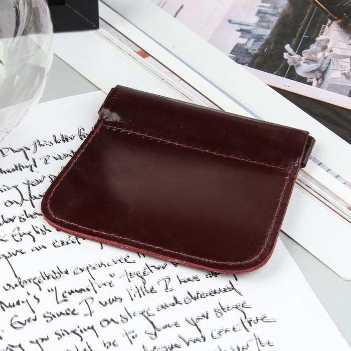 Футляр для монет, цвет тёмно-бордовый