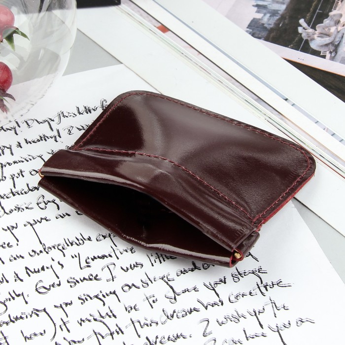 Футляр для монет, цвет тёмно-бордовый